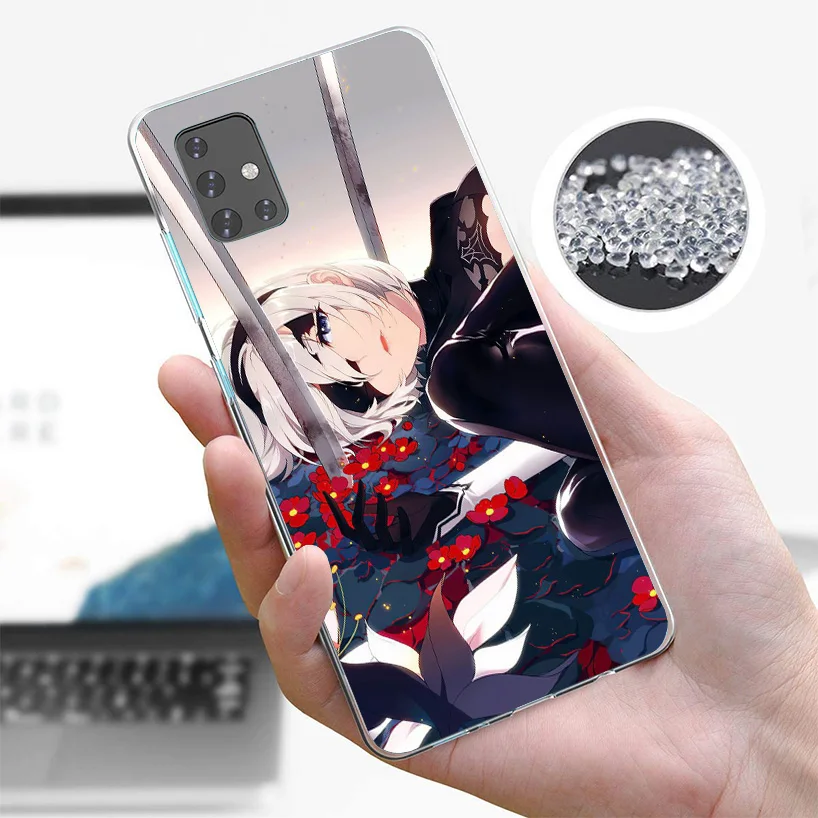 2B Nier Automata Anime Phone Case For Samsung Galaxy A51 A41 A31 A21S A11 A01 A71 A50S A40 A30 A20S A10S A6 A7 A8 A9 Print Cover image 2