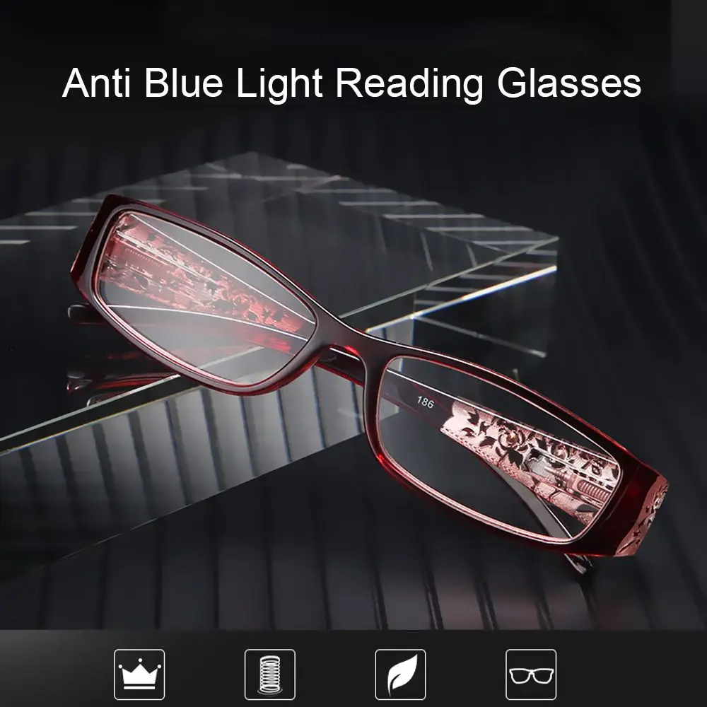 

Women Fashion Retro Classic Vision Care Computer Goggles Printing Eyeglasses Presbyopic Eyewear Anti Blue Light Reading Glasses