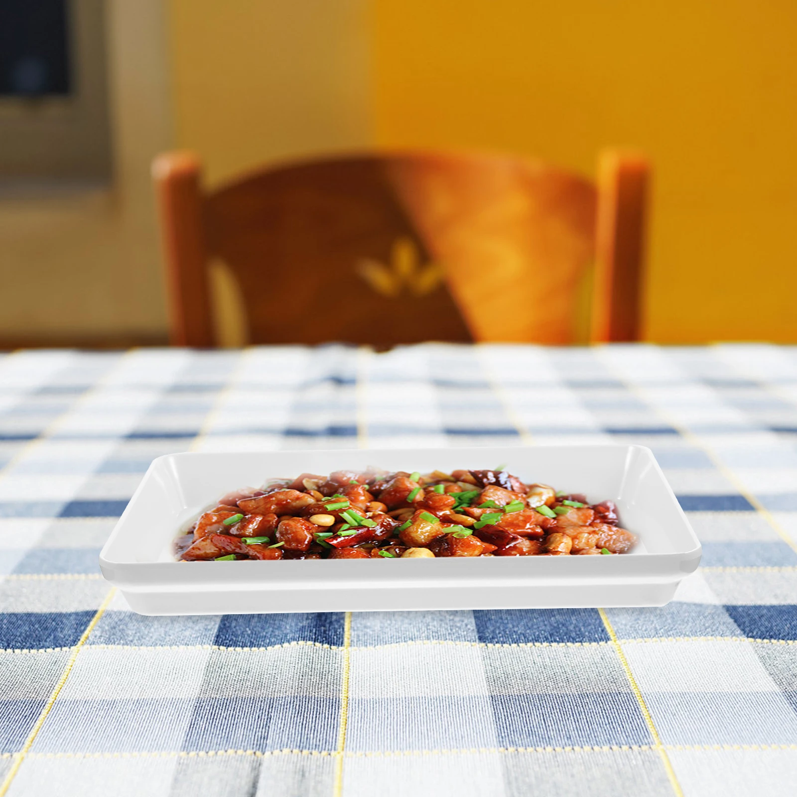 

Rectangle Thickened Food Serving Plate Household Snack Plate Food Dish Serving Tray Home Snack Dish Oven Safe Plates