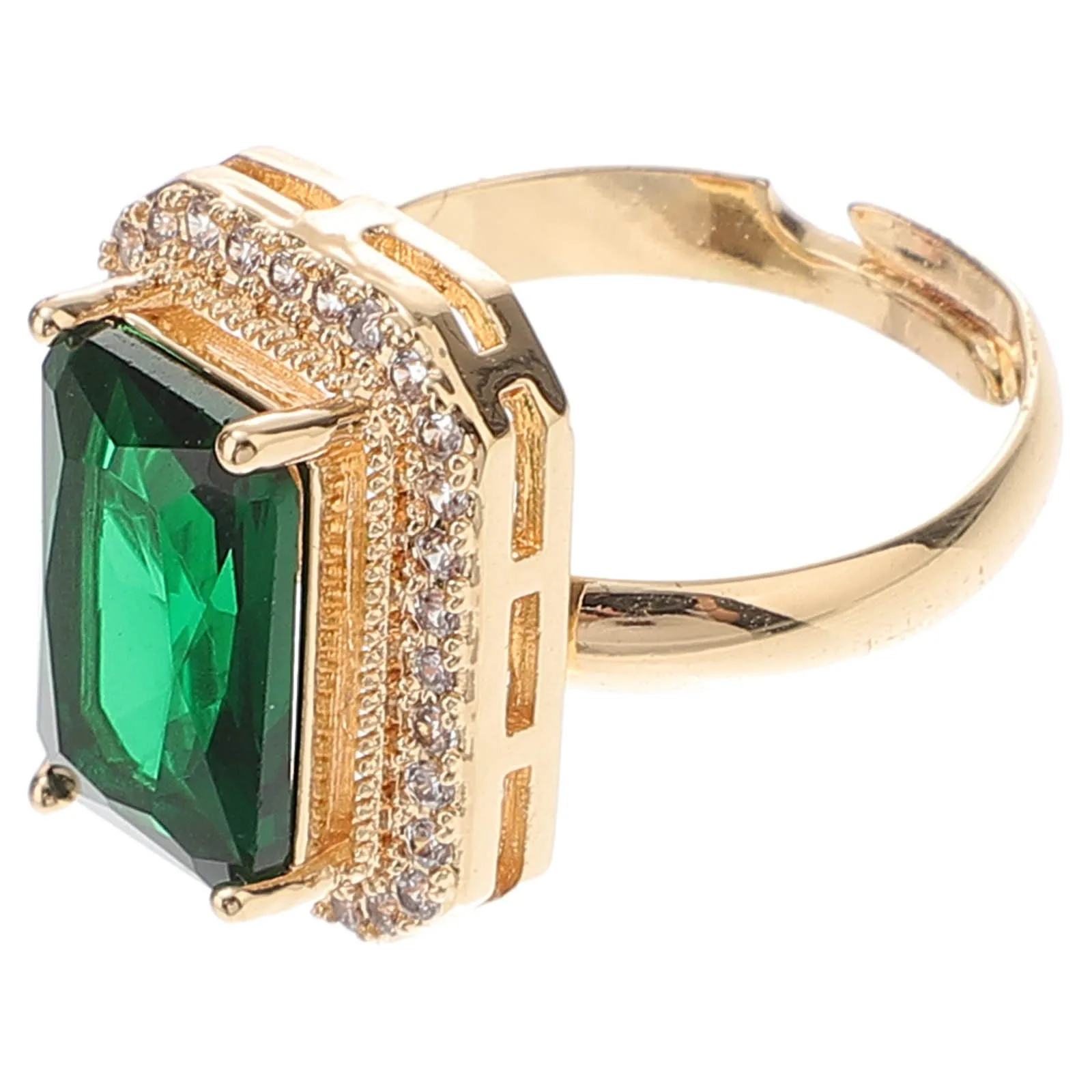

Zirconia Stone Ring Women's Emerald Tone Fashionable Daily Wear Anniversary Birthday Gift Jewelry for Women