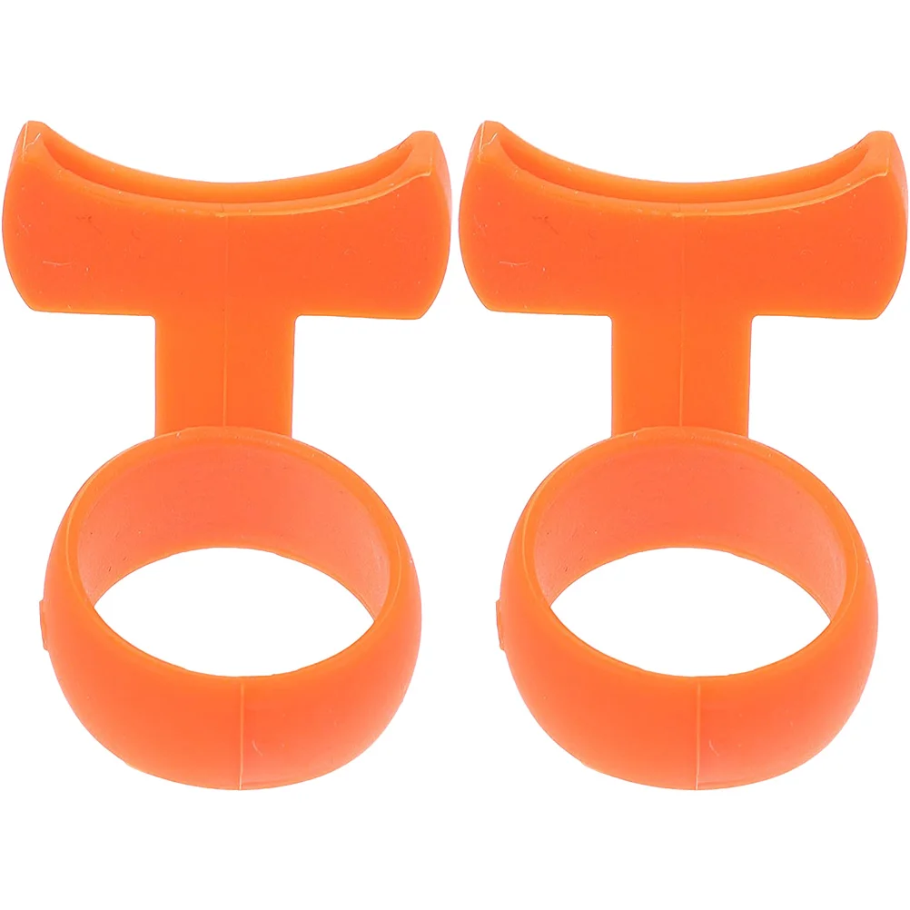 

2 Pcs Finger Cot Portable Guitar Holder Tool Component Plectrum Storage Cover Silica Gel Electric Picks Baby Wrist Brace