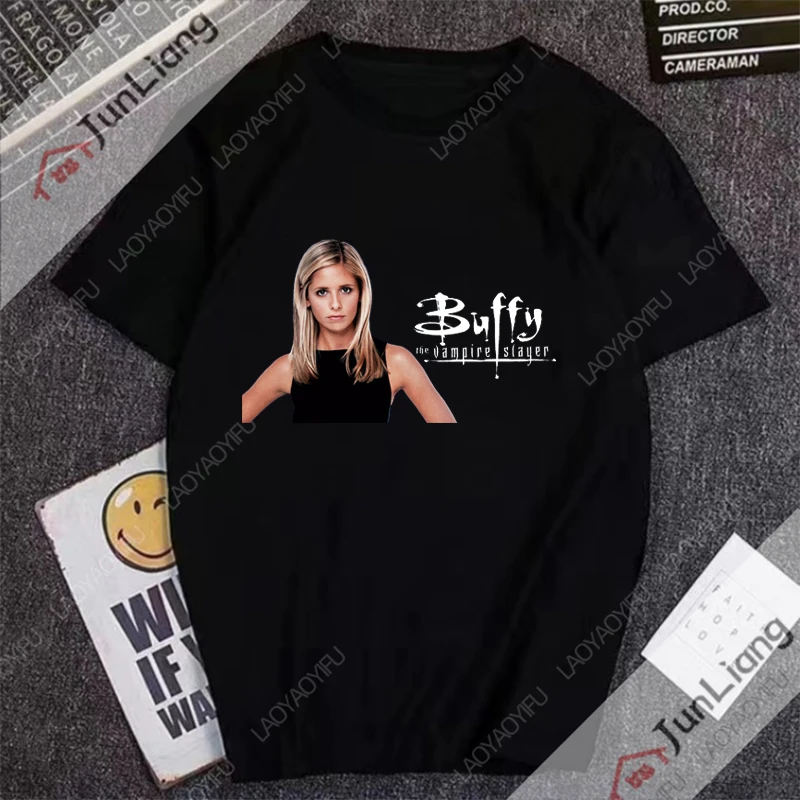 Buffy The Vampire Slayer t-shirt da uomo per uomo abbigliamento Y2k Manga t-shirt da donna Streetwear t-shirt manica corta abbigliamento uomo top