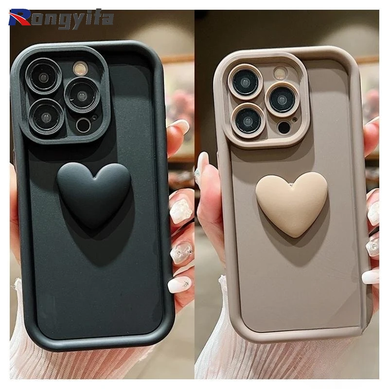 Per Huawei Nova Y71 Y70 Plus Y90 Y61 11i Y9 Y7 Prime Y7A Y7 Pro P60 P50E P40 Pro custodia per telefono Cute 3D Love Heart Cover posteriore morbida