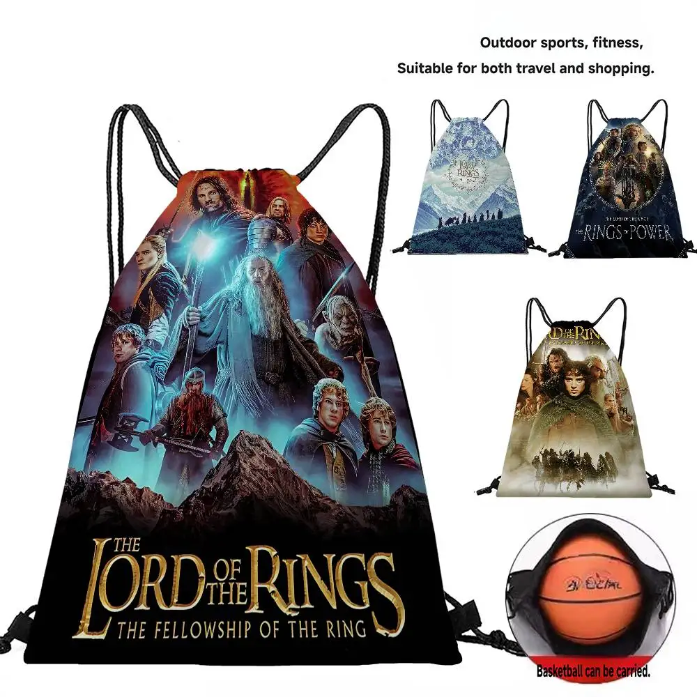 حقيبة ظهر كلاسيكية T-The L-Lord O-Of T-The R-Rings Fantasy Movie قطعة واحدة برباط، حقيبة ظهر برباط قابلة للتعديل