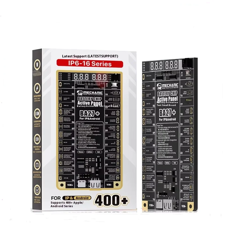 

MECHANIC BA27+ Battery Activation Small Board Suitable for IPh one 6-16 400+Android Models Quick Charging Activation Tool