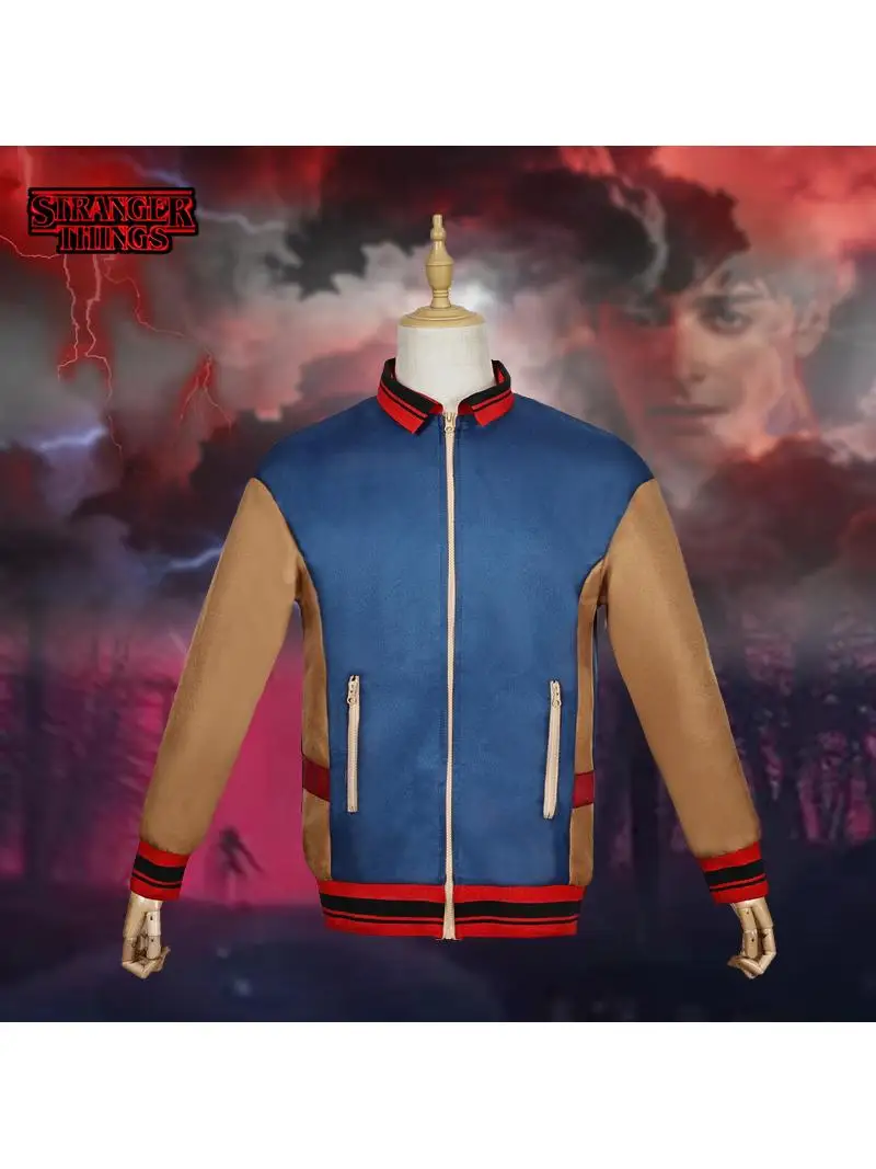 

Will Byers Baseball Sle Zipper Patchwork Jaet loween Costume Outerwear Polyester Material 20-50 Years Old Women's Wear
