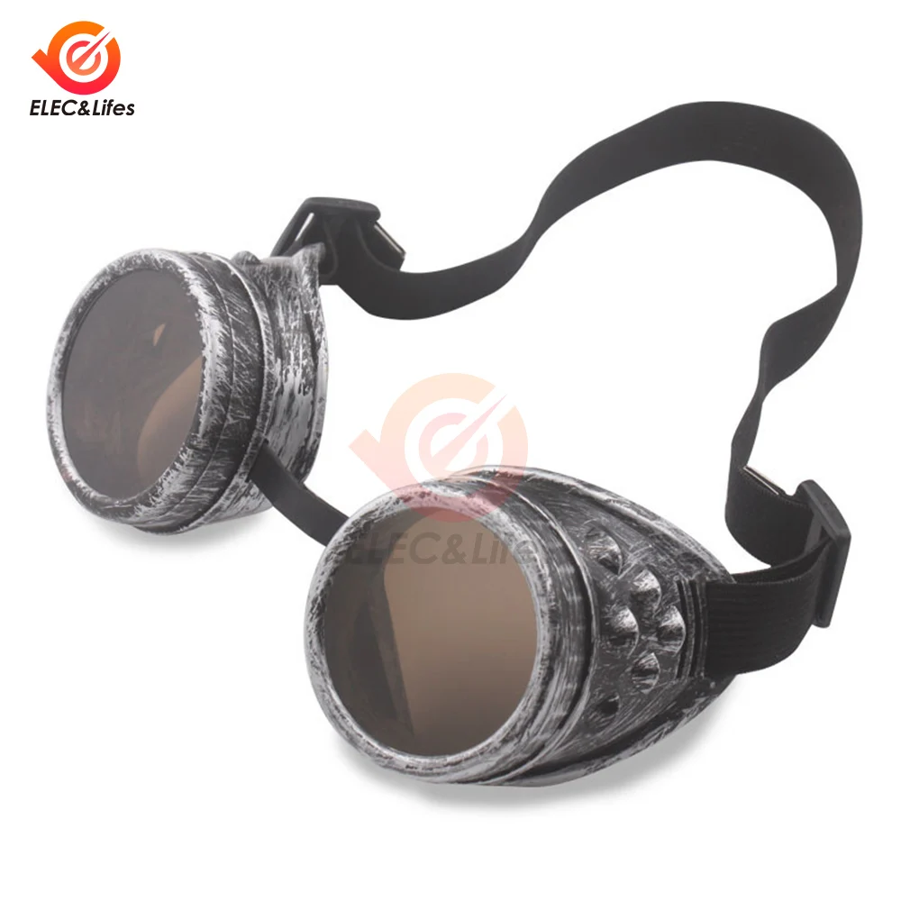 New Fashion Arrival Welding glasses Vintage Style Steampunk Goggles Welding Punk Glasses Cosplay Brand Designer Five Colors Lens