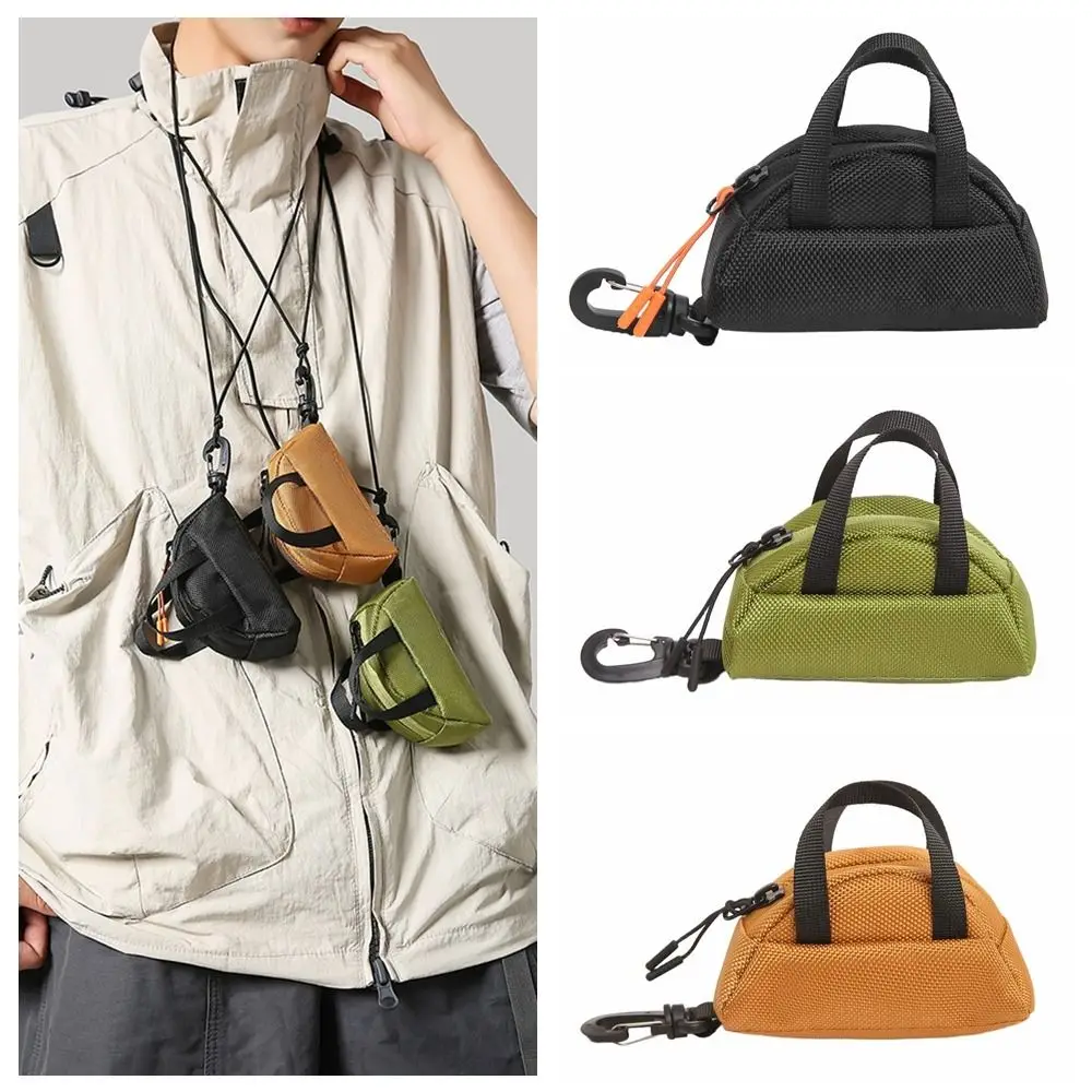 

Small Large Capacity Oxford Cloth Crossbody Bag Harajuku Portable Neck Hanging Bag Waterproof Pendant Men Purse Daily