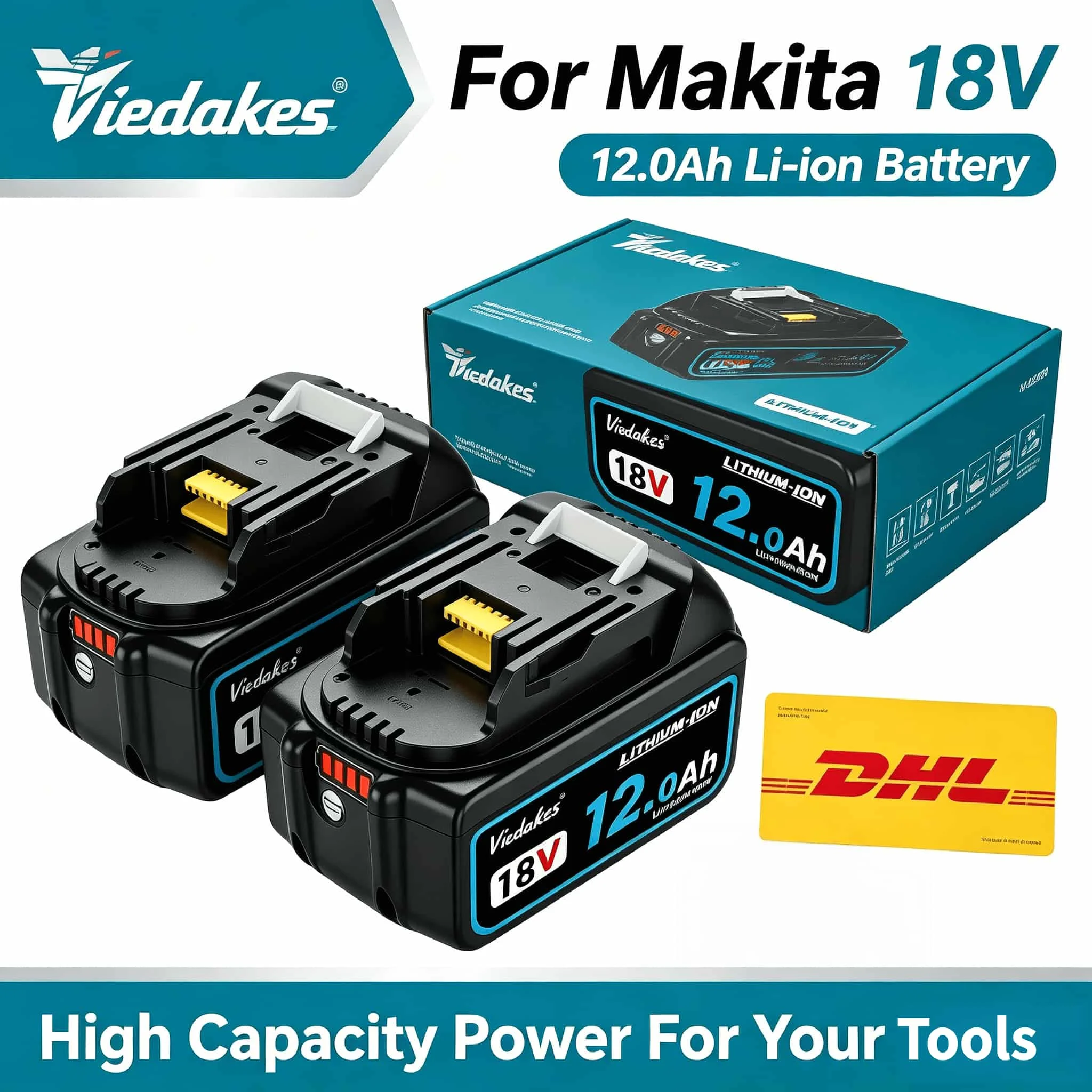 For Makita 18V Long Lasting High Output Battery 10Ah Fit BL1830 BL1860B For Makita DHR242 DTW285 Construction Workshop Tools