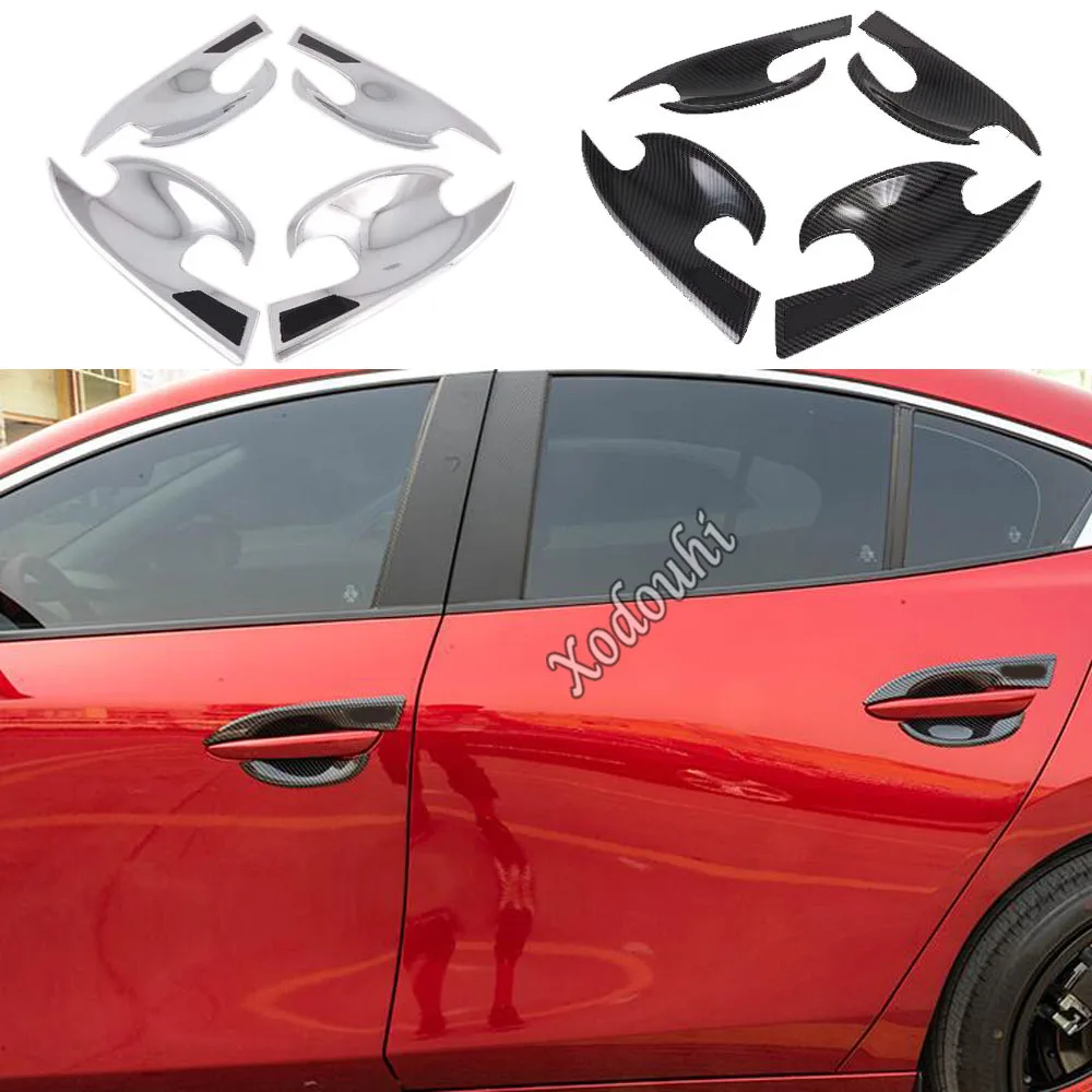 

For Mazda 3 Mazda3 Axela M3 2019 2020 2021 2022 Car Styling Cover Detector Trim External Door Bowl Armrest Handrail Stick Frame