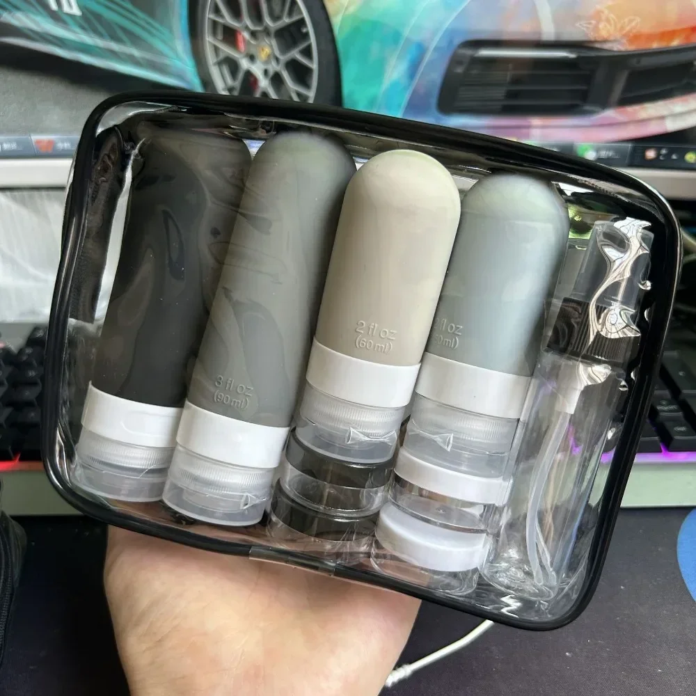

17pcs/4pcs Travel Bottle Set Leak-Proof Container Portable Refillable Toiletries Shampoo Conditioner Lotion Liquid Empty Bottles