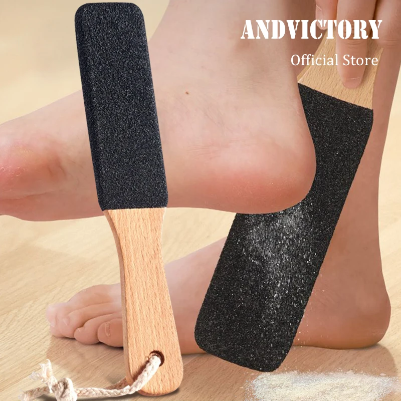 1Pc Beech Wood Double Sided Foot Polishing Rasp File, Practical Rough Skin Smoothing Tool For Salon Household Daily Foot Beauty