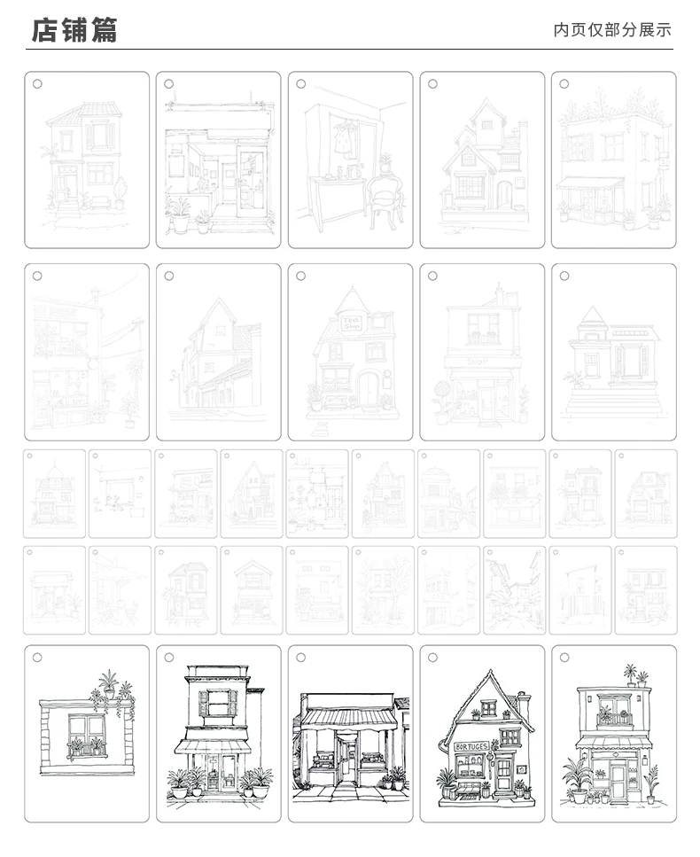 80 Blatt/Buch Ringgebundenes Skizzen- und Malbuch, Mini Stressabbau-Malbuch, Premium Hochglanzpapier – Detail 10