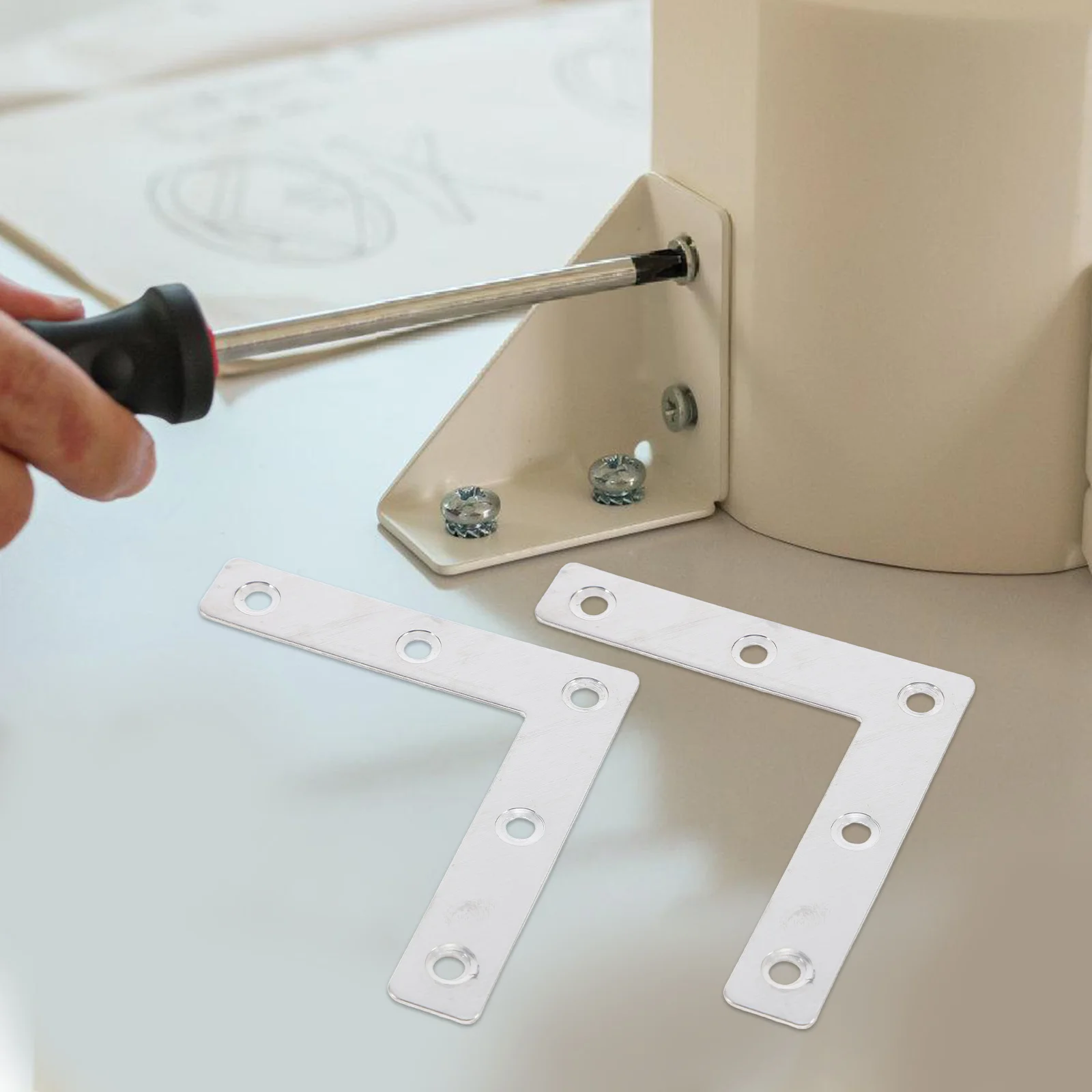 

15pcs L-Shaped Corner Bracket Metal Right Angle Connector For Table Chair Fixing Heavy Duty Furniture Support Bracing Shelf