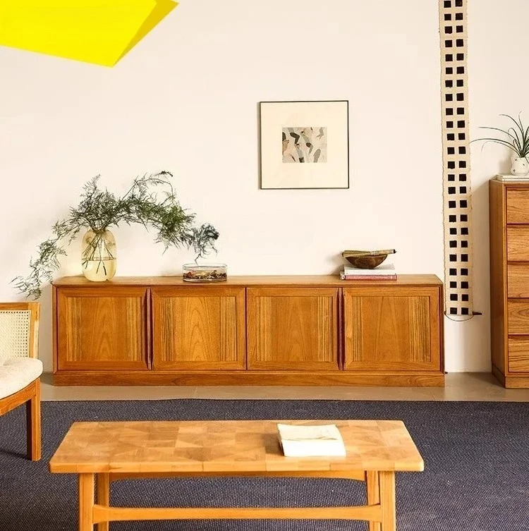 

LL A57 Шкаф для телевизора из старого тикового дерева, старинный шкафчик для хранения в гостиной, низкий шкаф