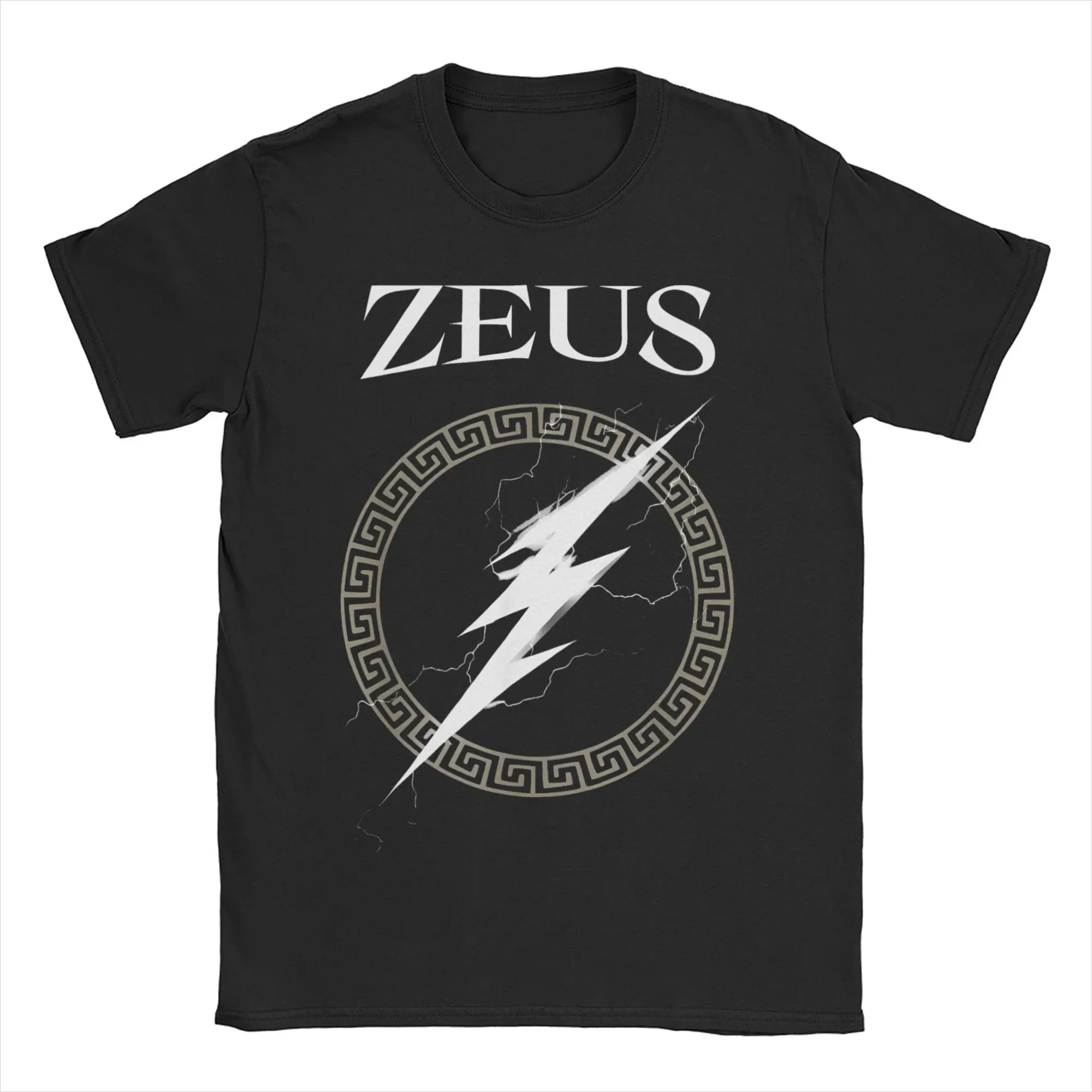 Harajuku Zeus Greek God Symbol T Shirt Men Cotton Short Sleeve  O-neck Summer TopsTops