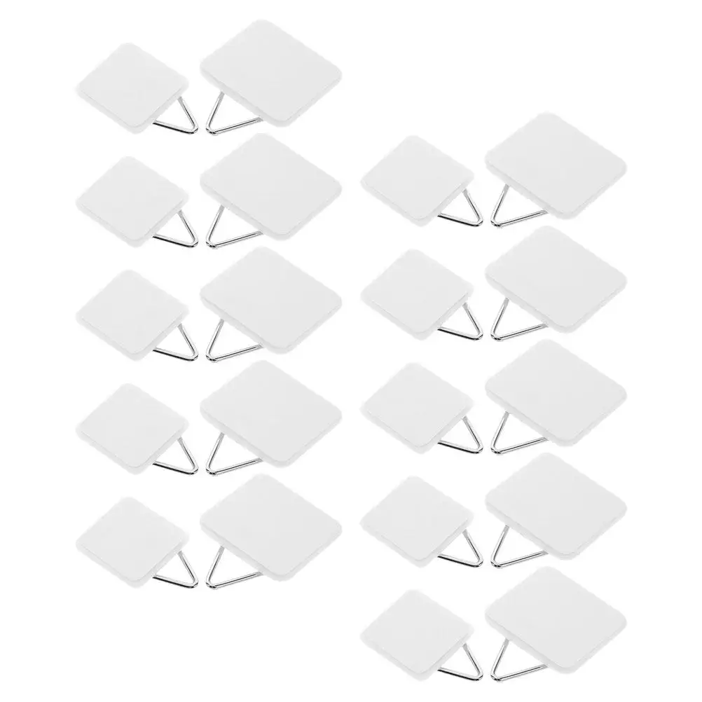 Adhesive Wall Hooks 20 Pack Strong Self Stick No Drill Hangers for Plates Picture Frames Kitchen Bathroom