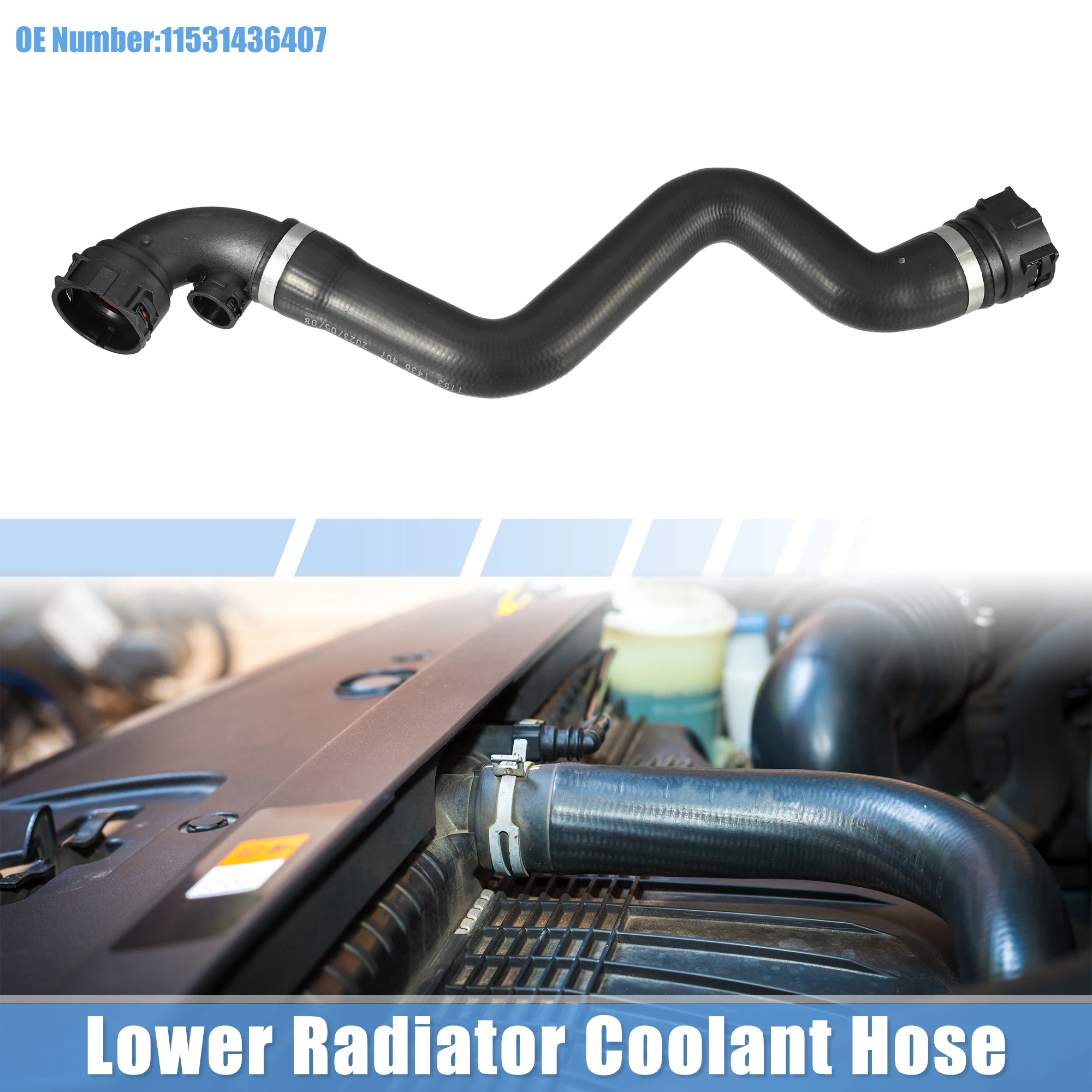 

UXCELL Шланг охлаждающей жидкости радиатора, замена No 11531436407 для BMW 316Ci 2000-2005, резина