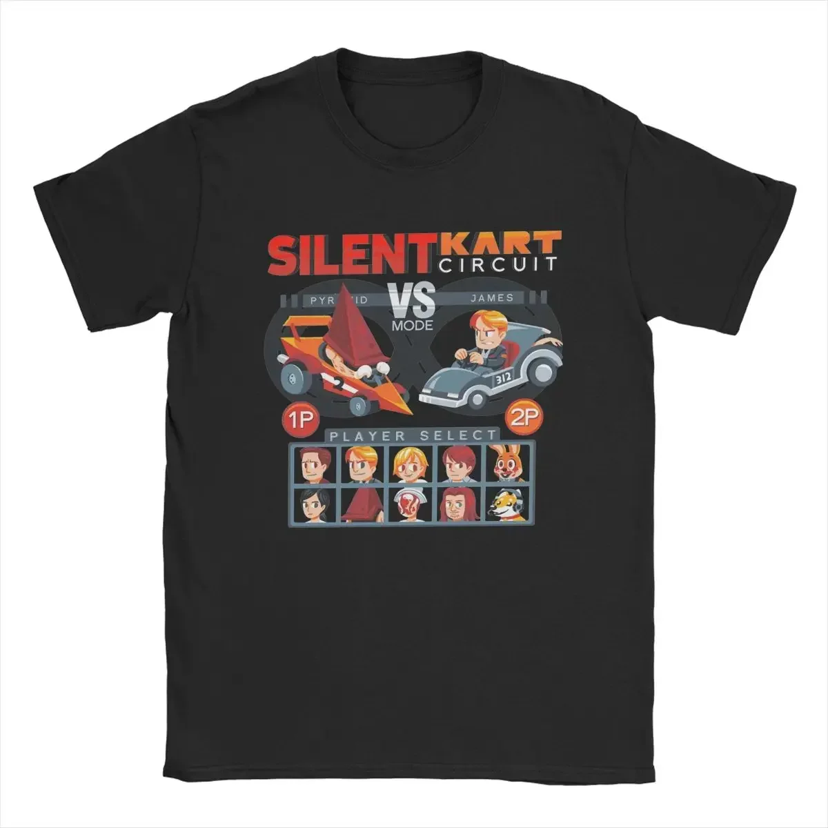 Silent Kart Circult Silent Hill T Shirts for Men 100% Cotton Vintage T-Shirts Crew Neck Tees Short Sleeve Tops Gift Idea