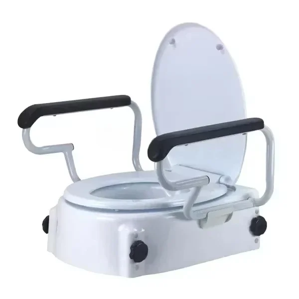 Medical Supplies Portable Elderly Toilet Elevated Raised Detachable Armrest Commode Chair Toilet Seat for the Handicapped