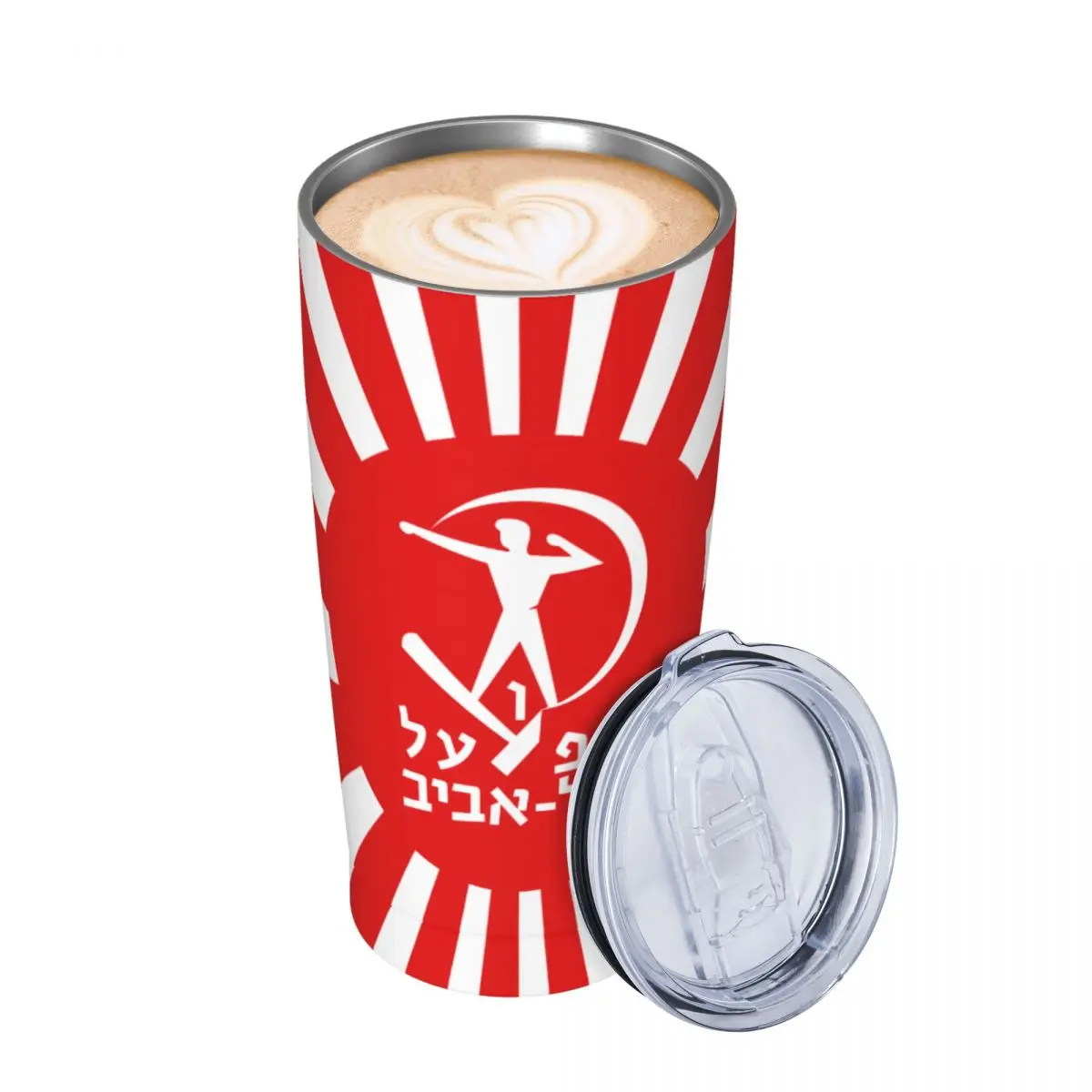 Hapoel Tel Aviv Basketball Insulated Tumbler, 20oz Tumbler with Lids and Straws Stainless Steel Vacuum Travel Mug Coffee Cup