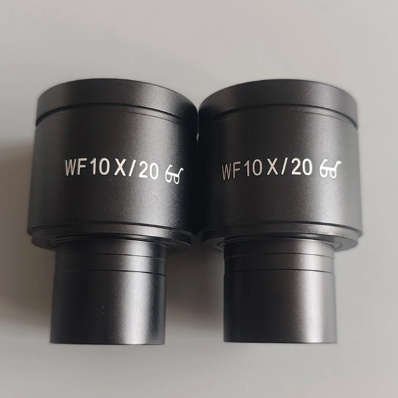 WF10X نقطة عين عالية واسعة الزاوية مجال رؤية العدسة 18/20 مللي متر واجهة 23.2 مللي متر للمجهر البيولوجي
