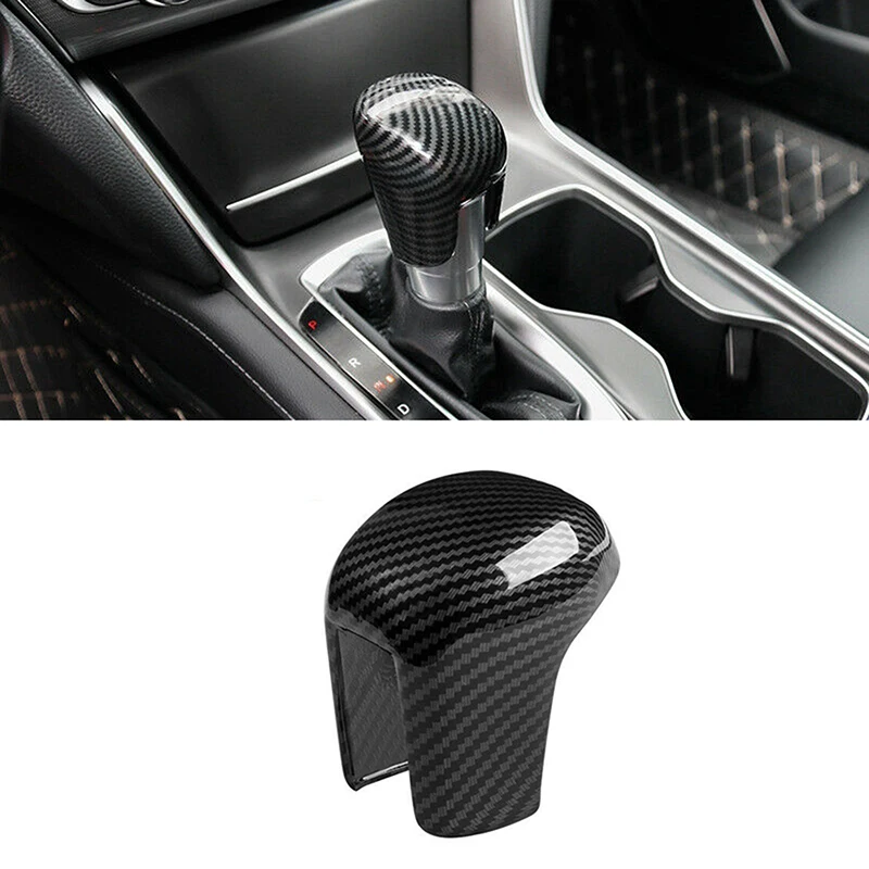 For Honda Accord 2018 2019 2020 2021 Carbon Fiber Style Gear Shift Knob Shifter Tim Cover Accessories