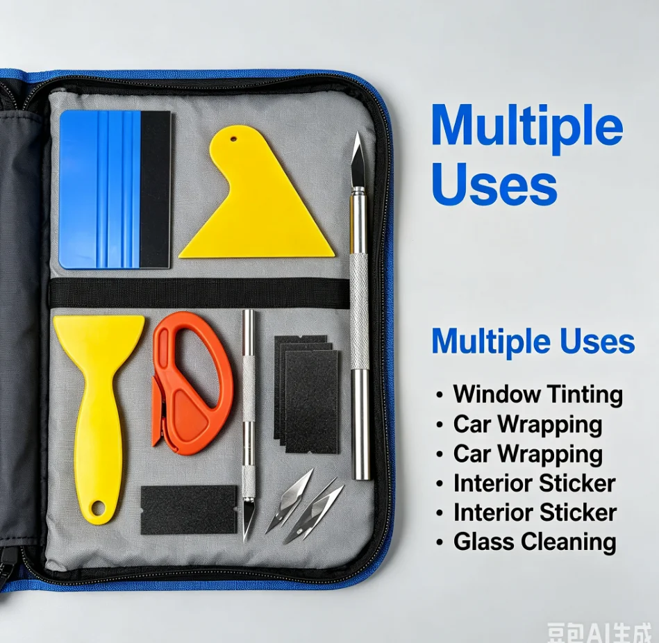 Hot Car Ting Kit Vinyl Wrap Tools Window Film Squeegee Scraper Stickers Cut Knife Vehicle Styling Accessories Vinyl Spatula