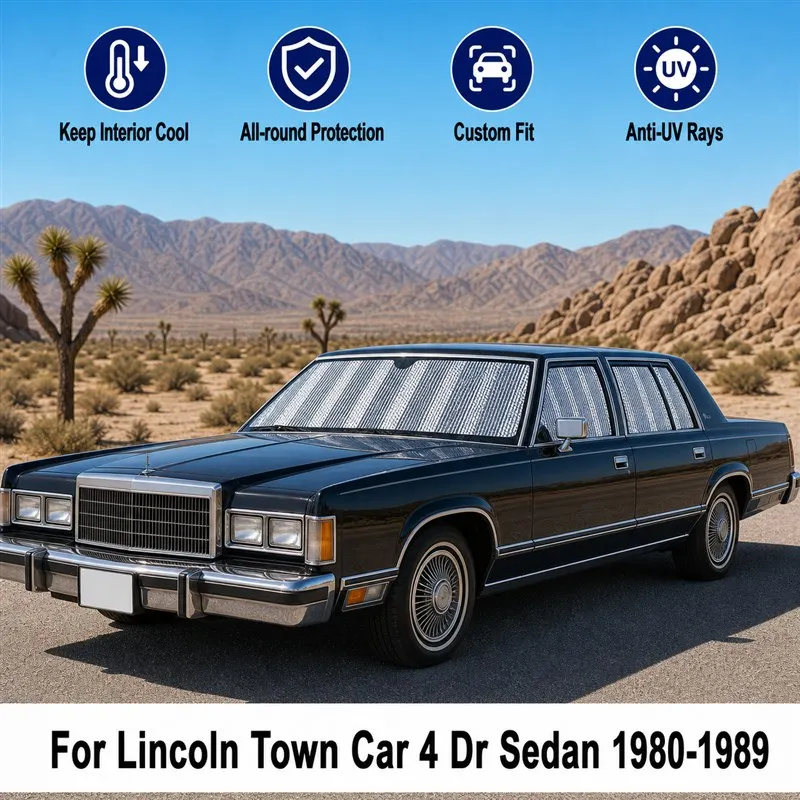 

For Lincoln Town Car 4 Dr Sedan 1980-1989 Full Set Car Window Sunshades UV Block Privacy Heat Insulated Foldable Car Curtain