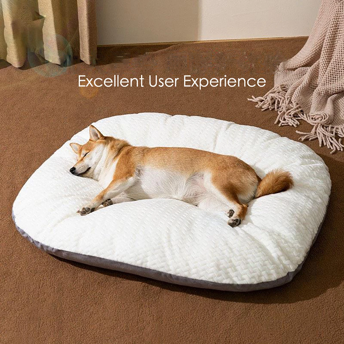 Oval Shape Cushion for Large Dogs, Comfortable Dog Bed, Washable Beds for Crates, Free Shipping