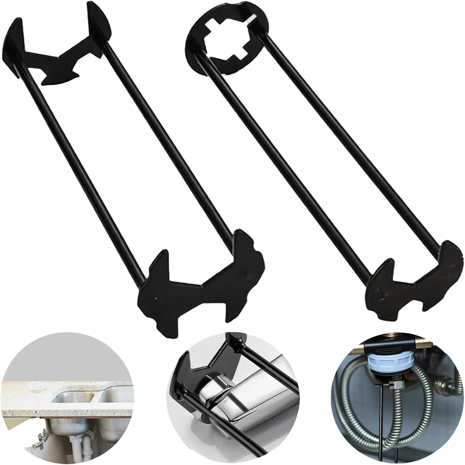

Basin Wrench 7.8 in Faucet Wrench Plumbers Wrench 7 Sizes Under Sink Plumbers Wrench for Tight Spaces