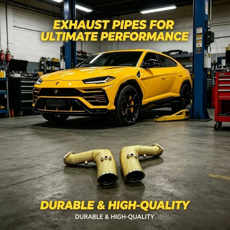 High-flow Exhaust Downpipe for Lamborghini Urus 4.0T V8 2018-2023 Exhaust Pipes Catalytic Converter No Engine Failure Light