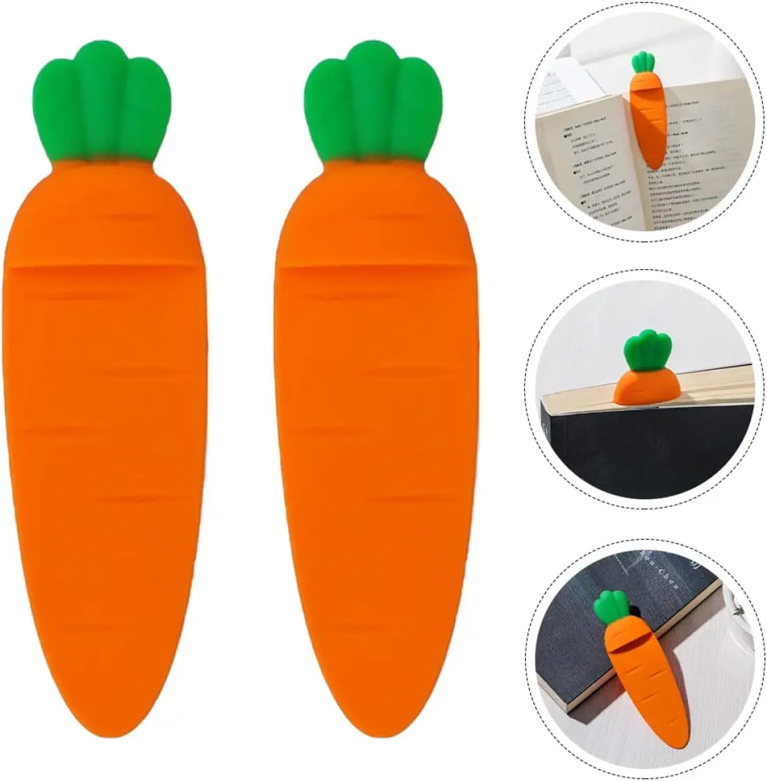 1Pcs Cute Cartoon Carrot Bookmarks Book Holder Binder Index Divider Reading Auxiliary Tools Student Stationery School Supplies