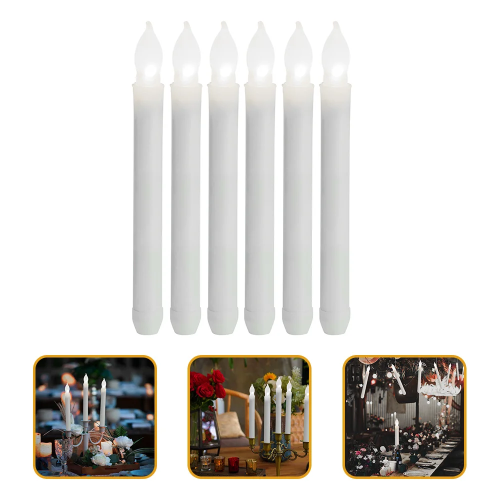 6Pcs LED Flameless Candles Operated Table Centerpiece Party Lights No Dripping Wax Safe Reliable Lights