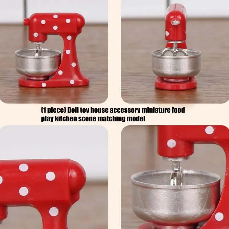 Realistic Wooden Mini Kitchen Set For Doll House Educational Play And Display Collection A2UB