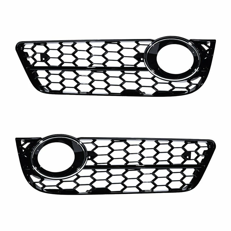 2 Stücke Auto Nebelscheinwerfer Abdeckung Wabengitter Nebelscheinwerfer Grille Grill für Audi A5 B8 Coupe/sportback 2008 2009 2010 2011 – Detail 10