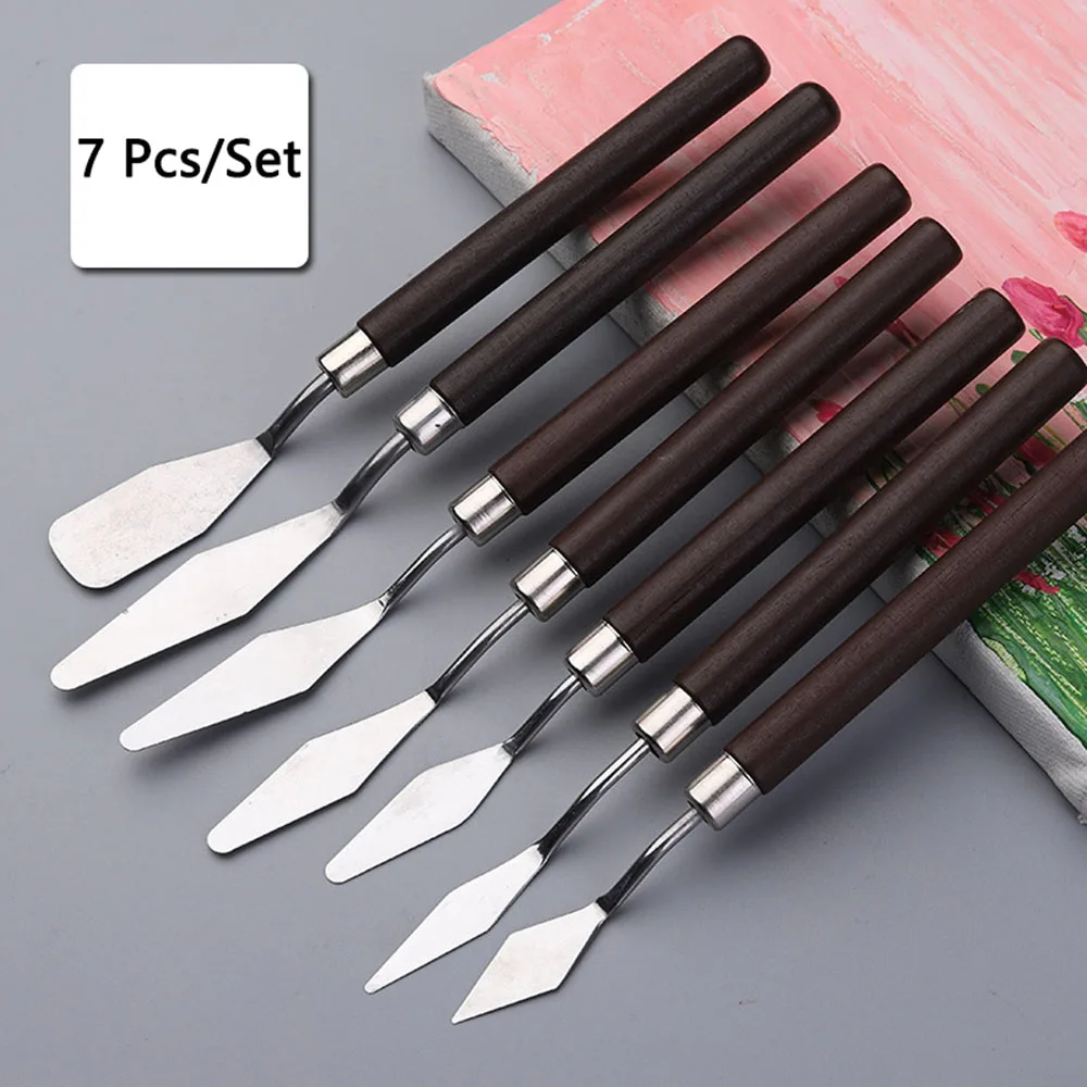 1/3/5/7Pcs Oil Painting Knife Stainless Steel Art Painting Drawing Stationery Tools Artist Spatula art supplies sketch