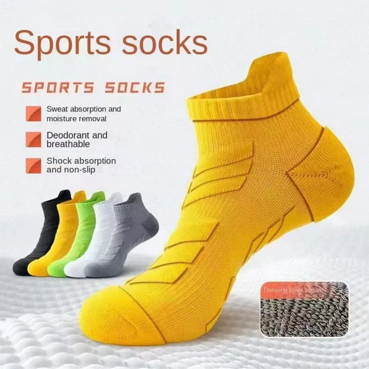 

1/5/10 Pairs/Set Anti-slip Football Socks Men Sock Short Long Tube Soccer Basketball Sport Socks Breathable Deodorous Male Sock