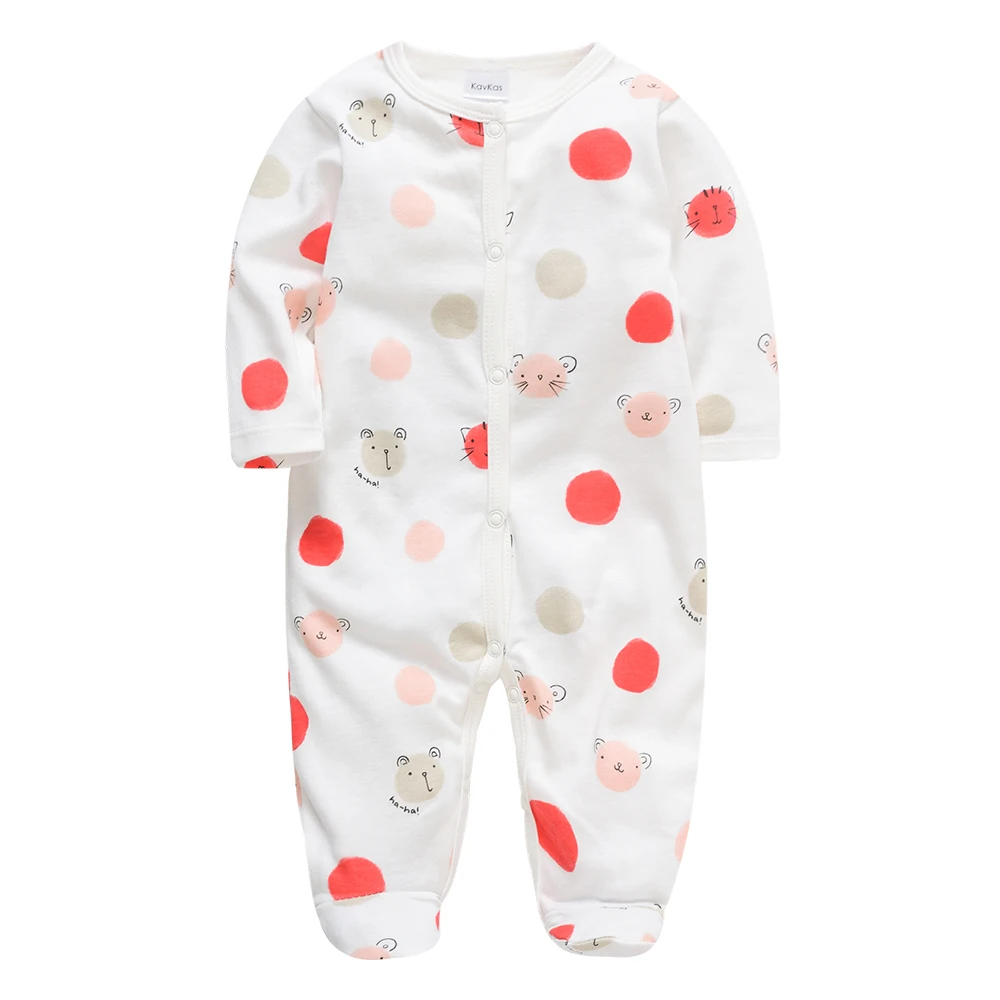 KAVKAS neonate abbigliamento 100% cotone morbido bambini pagliaccetti coniglio rosa tuta neonato pigiama neonate vestiti 0-12 mesi