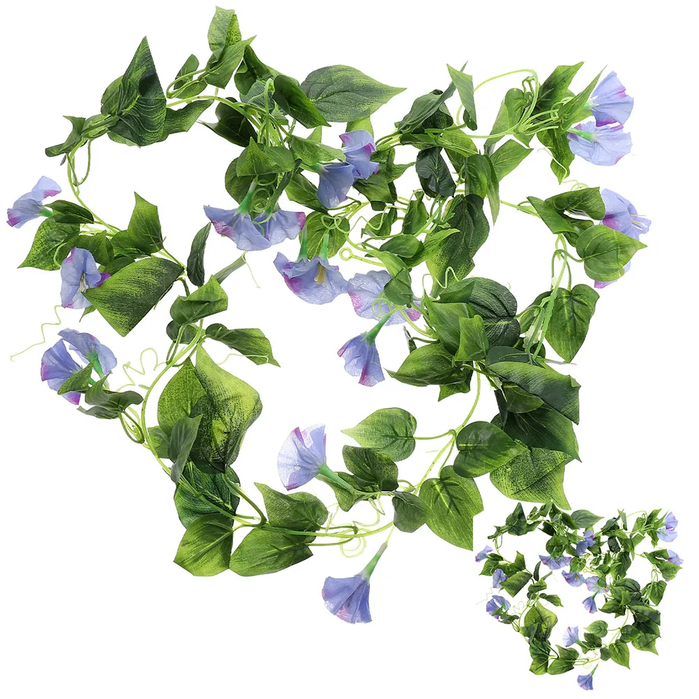

2 Pcs Simulated Flower Vine Trumpet Garland Decoration Wedding Artificial Silk Cloth Flowers Hanging Fake Vines