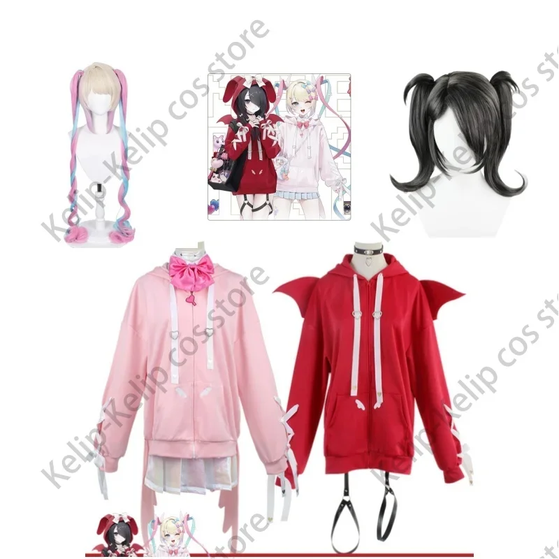 Anime Game Rain OMG Kawaii Angel Ame KAngel NEEDY GIRL OVERDOSE Cosplay Custumization  Hoodie Skirt Woman Sexy Lovely Party Suit