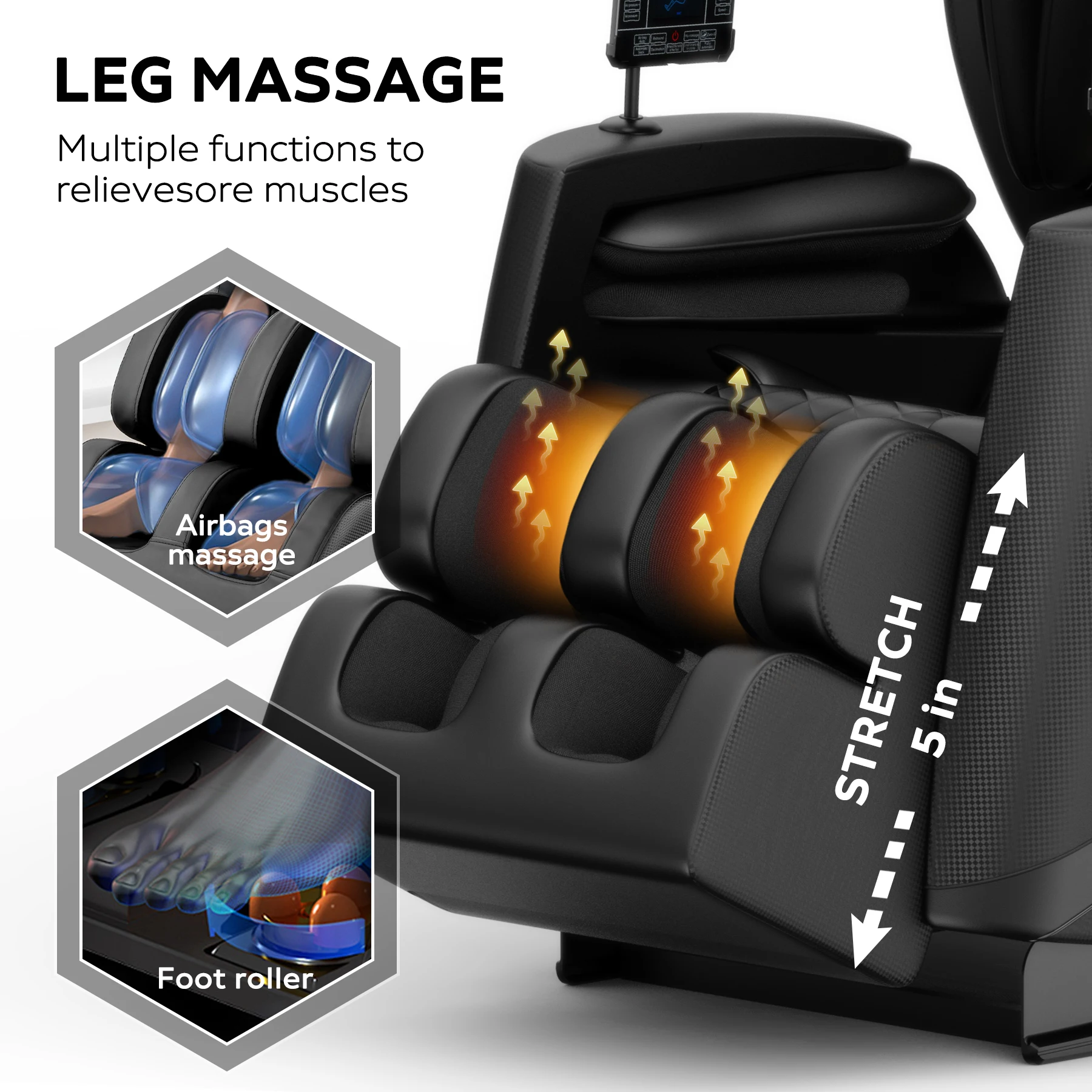 

Foot Relaxation, Acupoint Stimulation, Improved Blood Circulation, Easy Indoor Movement, Bluetooth Audio Connection
