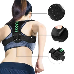 Corrector de postura para espalda y hombros, cinturón ajustable, soporte para clavícula y columna vertebral, remodela tu cuerpo, deporte en casa y oficina