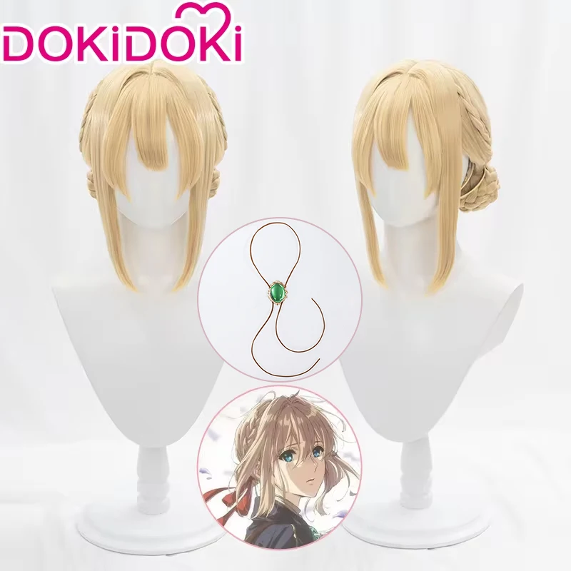 IN STOCK Violet Evergarden Wig Anime Cosplay Wig Violet Evergarden Cosplay Wig DokiDoki Women Blonde Hair Heat Resistant