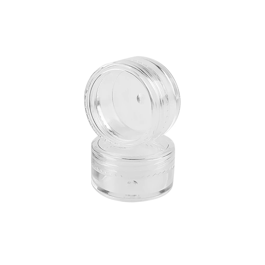 

50pcs Bottles Round Jars Small Travel Containers Empty Plastic Pots for Makeup Cream Storage Reusable