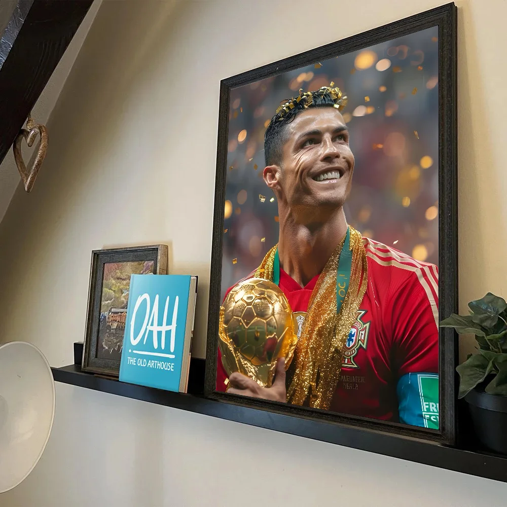 Affiche auto-adhésive c-cristiano r-rondo CR7, 1 pièce, autocollant en papier imperméable, décoration murale pour café, Bar, salle