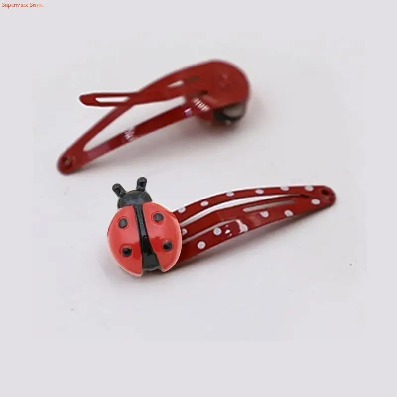 Q5WE Bright Ladybugs Side Hair Pin Loose Hair Clip Lovely Kids Hair Styling Accessory