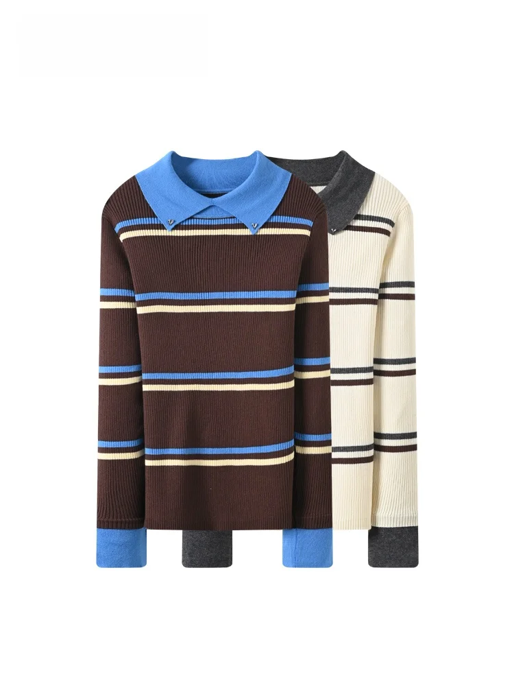 

Женский трикотаж больших размеров, длинный све, полосатый утягивающий топ, повседневный топ, осень-зима, Новое поступление, тренд колледжа, большие размеры Si...