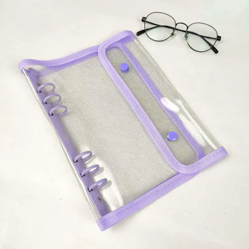 

Double-Buckle Cover A5 Binder With 10pcs Refill Sleeves Bags, DIY Loose Leaf Photo Collect Book, Kpop Organizer Holder