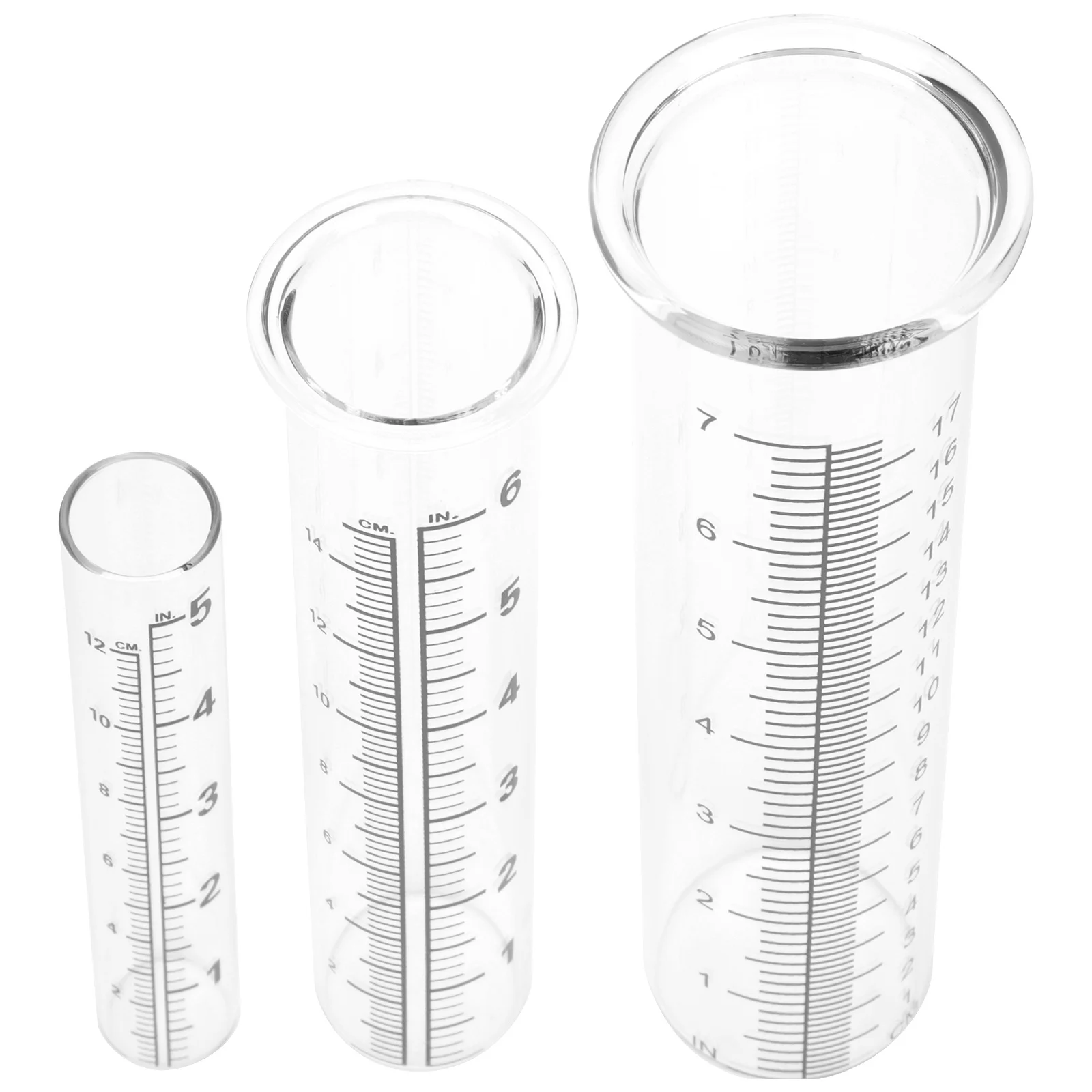 

3Pcs Rain Gauge Measuring Glass Tube Durable Rainfall Cylinder Clear Scale Suitable for Agriculture Meteorology